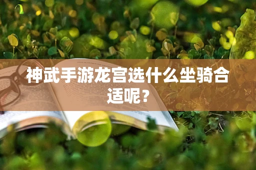 神武手游龙宫选什么坐骑合适呢？