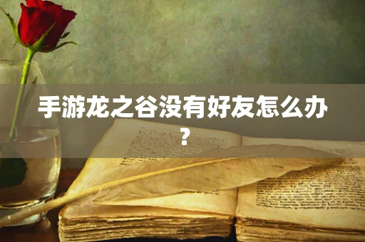 手游龙之谷没有好友怎么办？