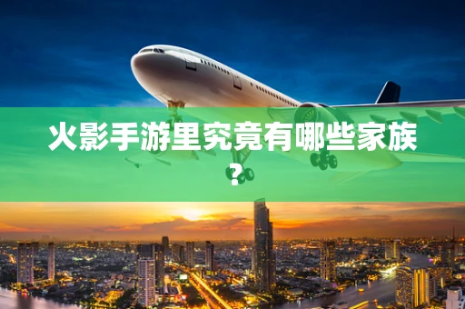 火影手游里究竟有哪些家族？