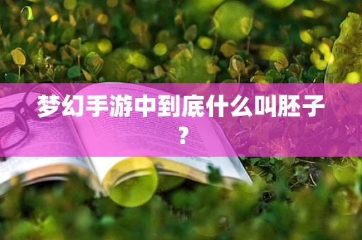 梦幻手游中到底什么叫胚子？