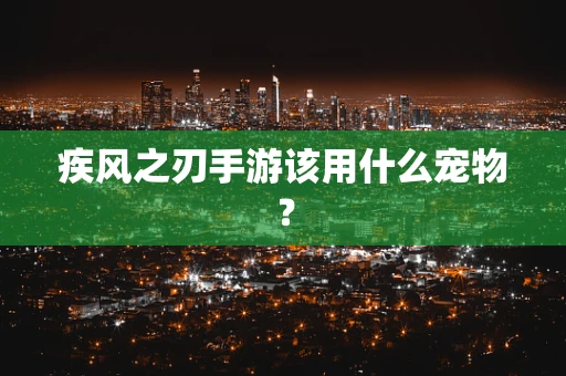 疾风之刃手游该用什么宠物？