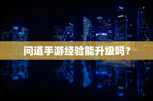 问道手游经验能升级吗？