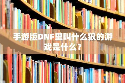 手游版DNF里叫什么狼的游戏是什么？