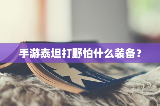 手游泰坦打野怕什么装备？