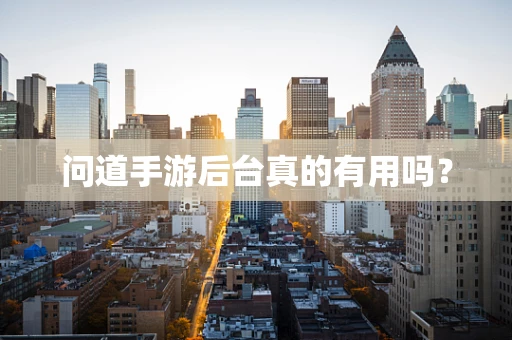 问道手游后台真的有用吗？