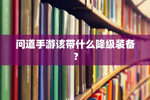 问道手游该带什么降级装备？