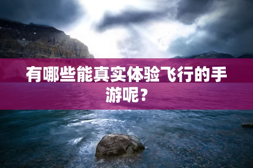 有哪些能真实体验飞行的手游呢？