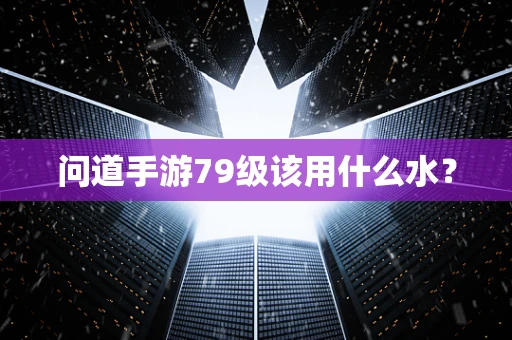 问道手游79级该用什么水？